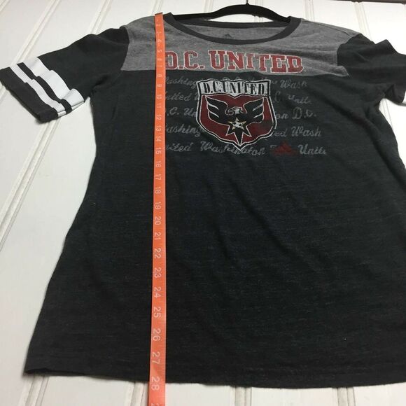 Adidas DC United T Shirt Tee M Logo Soccer Club Sports Graphic Gray Washington - Picture 5 of 12
